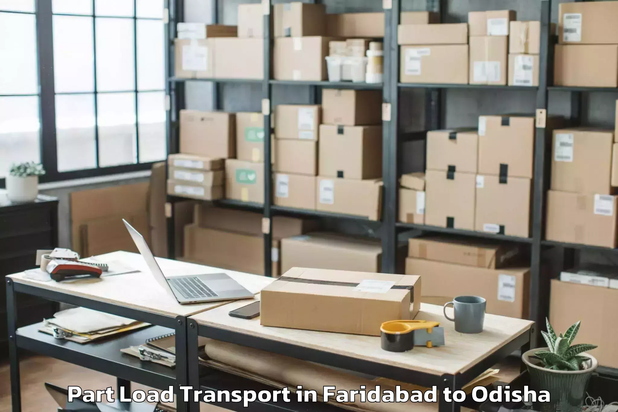 Faridabad to Rasol Part Load Transport